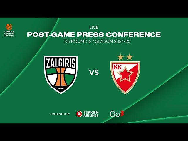 Žalgiris - Crvena Zvezda | Press Conference | EuroLeague 2024-25 Round 6