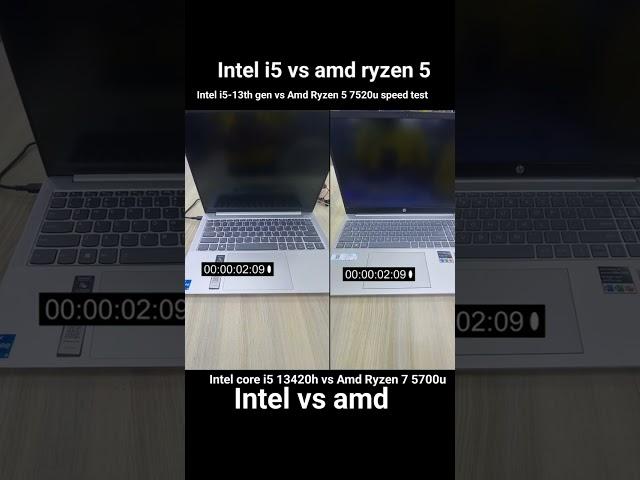 Ryzen 5 vs intel i5  boot time  | amd ryzen 5 7520u vs intel i5 13th gen 13420H | amd vs intel