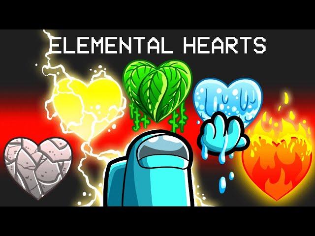 Elemental Hearts in Among Us