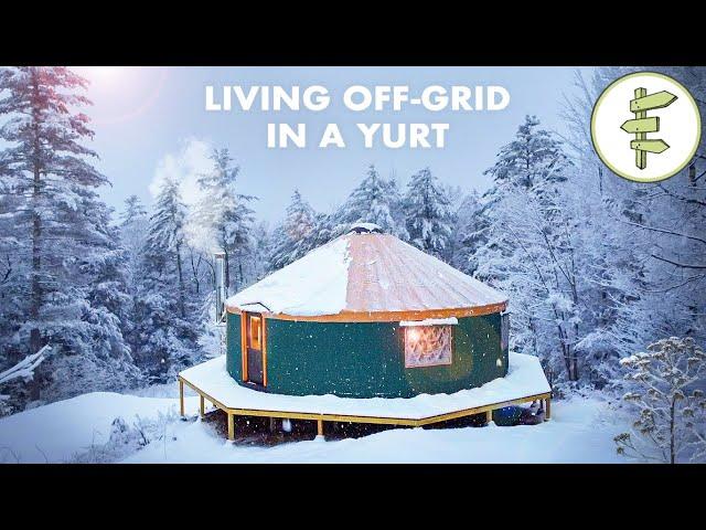 Couple Living Off-Grid in Their DREAM Yurt Home in the Forest – How They Built It + Pros & Cons