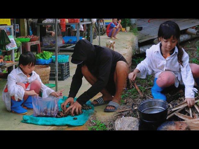 Full video: The Poor girl, homeless, orphaned girl earns a living alone in the forest for 90 days
