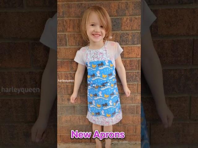 Aprons for cooking with Nanny & Poppy #cooking #cookingwithkids #homesewing