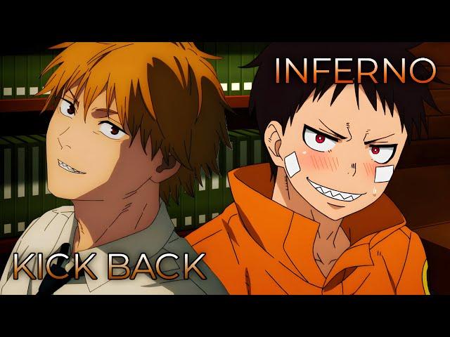 KICK BACK x Inferno | Mashup of Chainsaw Man, Fire Force [Kenshi Yonezu x Mrs. GREEN APPLE]