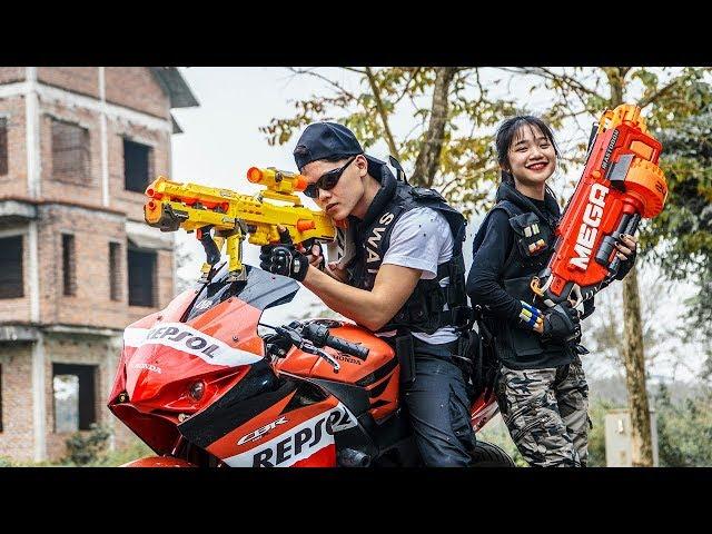 LTT Game Nerf War : Winter Warriors SEAL X Nerf Guns Fight Criminal Group Rocket Moto Bay