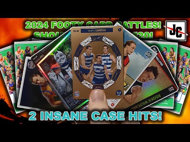 2 INSANE CASE HITS! FOOTY CARD BATTLES | 2024 AFL TEAMCOACH CARDS