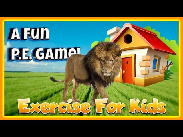 Lion on the Loose! - An Interactive Exercise BRAIN BREAK for Kids | P.E. for Kids | P.E. at Home