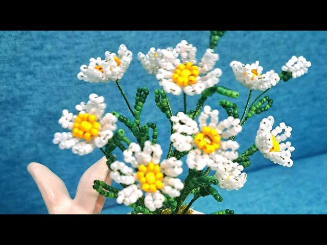 Мастер-класс МК от Koshka2015 - Beaded flowers, цветы из бисера, МК, DIY