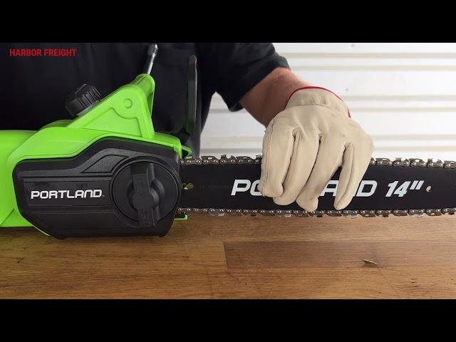 How to Adjust Chain Tension on a Portland 9 Amp 14" Toolless Chainsaw | Harbor Freight