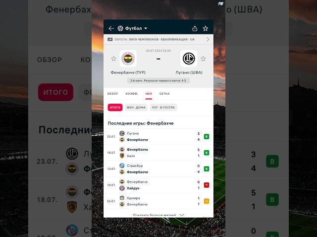 Фенербахче-Лугано прогноз на матч #прогнозынафутбол #футбол #football