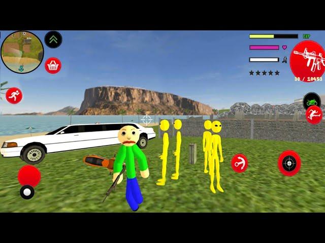 Baldi Stickman Rope Hero Vice Town - Walkthrough Part 41 - Baldi's Limo Car - Android Gameplay