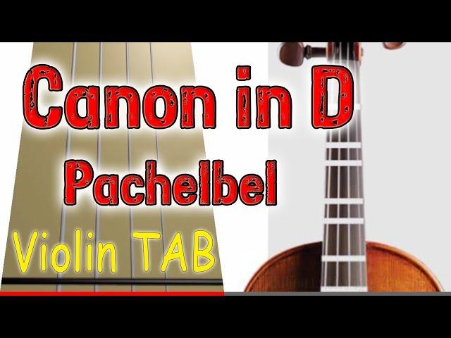 Canon in D - Pachelbel - Violin - Play Along Tab Tutorial