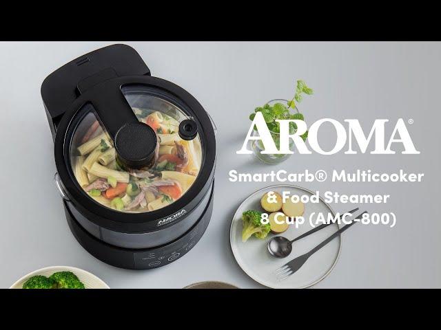 AROMA® 8-Cup (Cooked) SmartCarb® Multicooker & Food Steamer  (AMC-800)