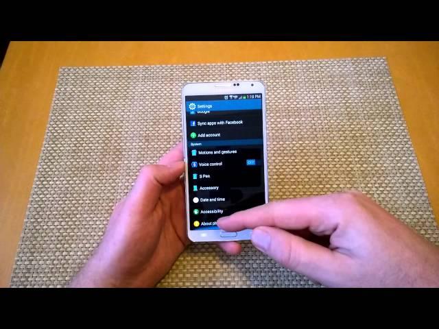 Samsung Galaxy Note 3 Enable Developer Mode turn on usb debugging option