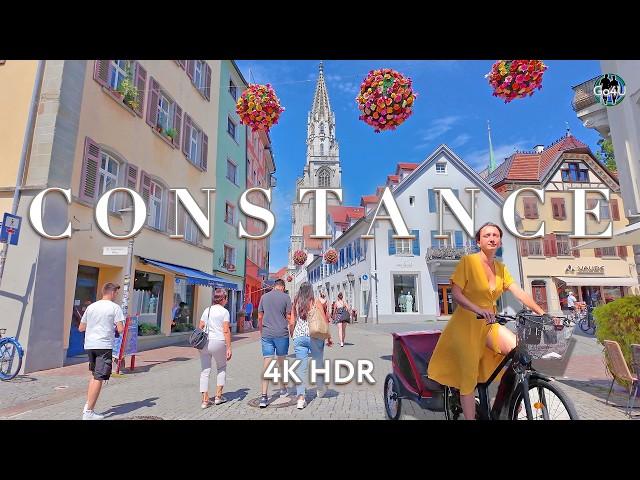 Konstanz borders Switzerland / Unique location on Lake Constance / University city walking tour 4K