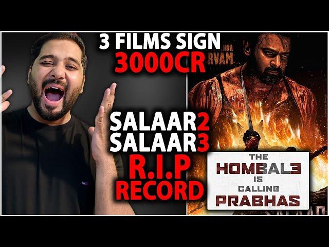 Salaar 2 Official Release Date by HOMBALE FILMS - Prabhas Sign 3 Film with Hombale : Means 3000CR