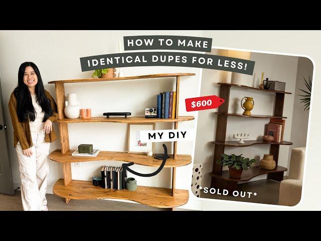 BUILDING AN URBAN OUTFITTERS $600 WAVY BOOKSHELF FOR CHEAP! (how to diy dupe any furniture)