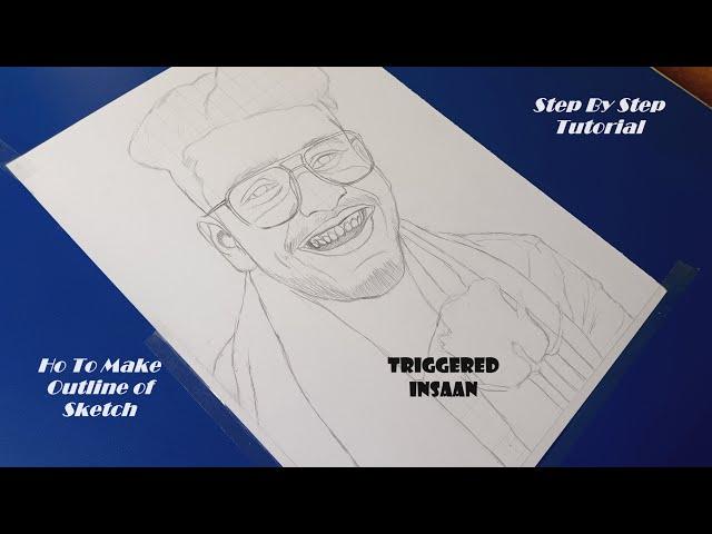 PART 1  How to Make Outline of Sketch, Triggered Insaan Pencil Sketch