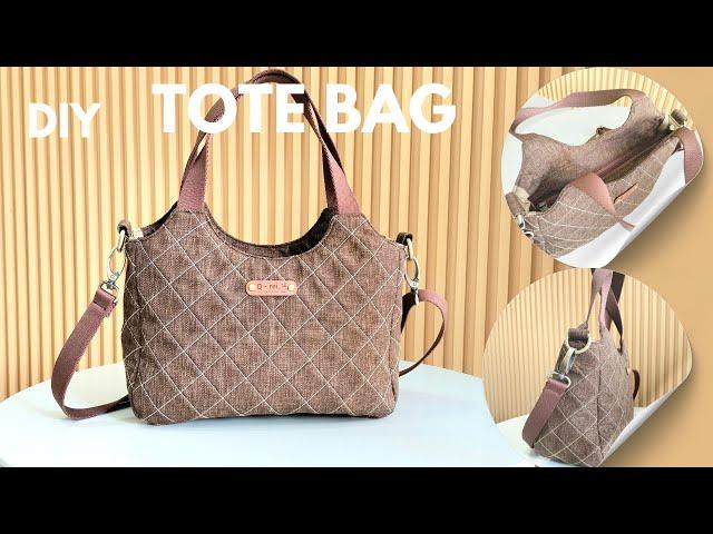 How To make Tote Bag Into Crossbody Bag | Idea To Make Tote Bag Into Crossbody Bag