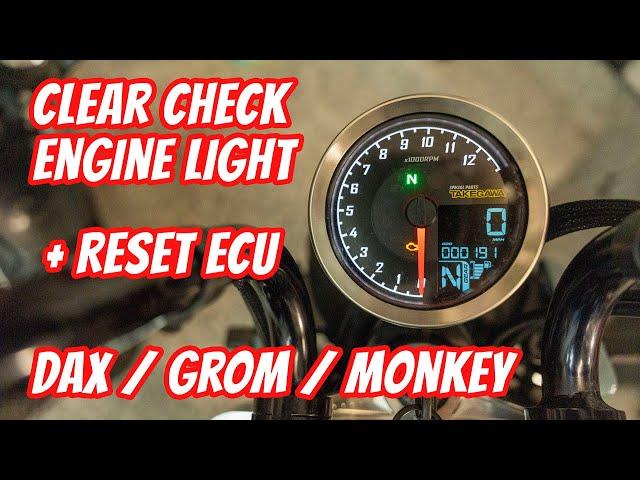 Clearing Check Engine Light and Resetting ECU on the Honda Dax, Grom and Monkey 125