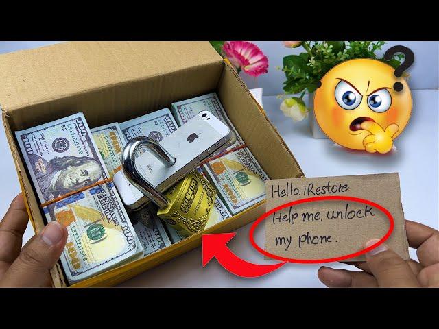 How i Restore iPhone 5 Cracked || my fan prank me with lock phone and dollars