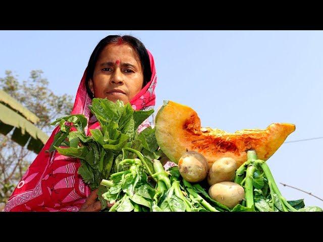 Delicious Fresh Pui Shaak Recipe | Indian Village Style Cooking | Village Food | Vegetable recipe