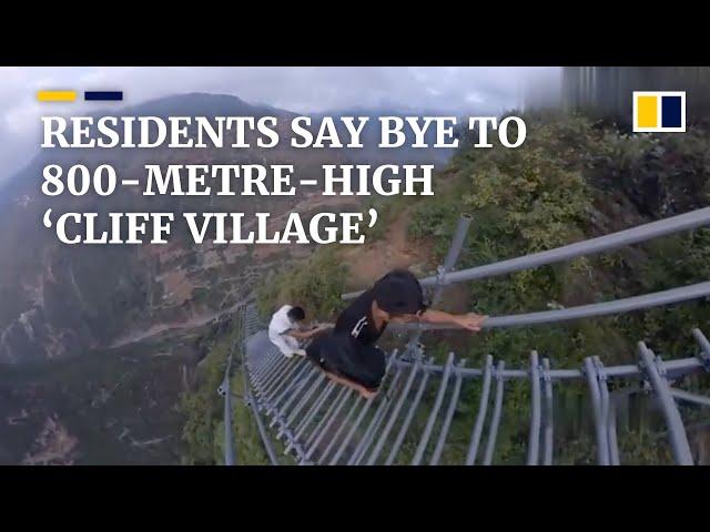 Residents of 800-metre high ‘Cliff Village’ in China resettle in town