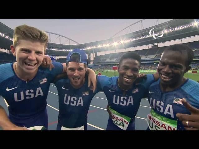 Athletics | Men's 4x100m - T42-47 Final | Rio 2016 Paralympic Games