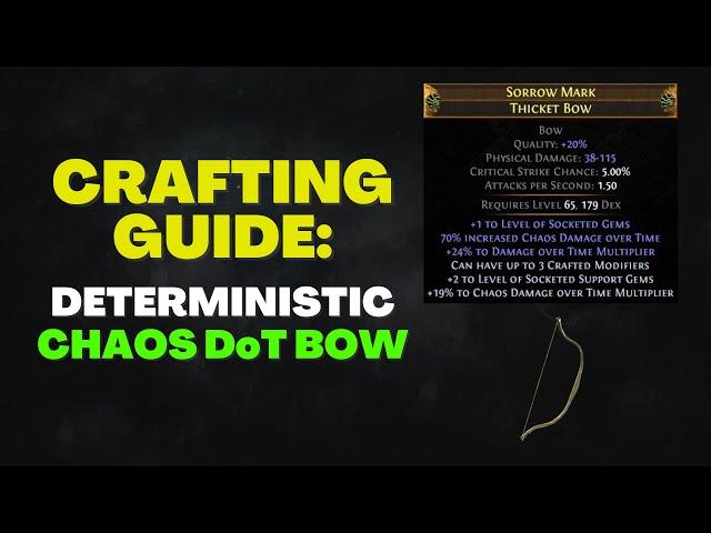 Crafting Guide: How to Craft your own Chaos DoT Bow! - Path of Exile [3.20]