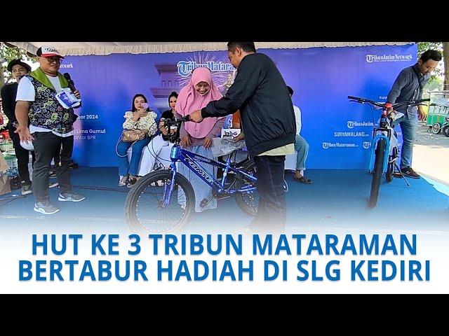 Meriah, Perayaan HUT Tribun Mataraman ke-3, Ratusan Warga Ikuti Senam Pagi di Simpang Gumul Kediri