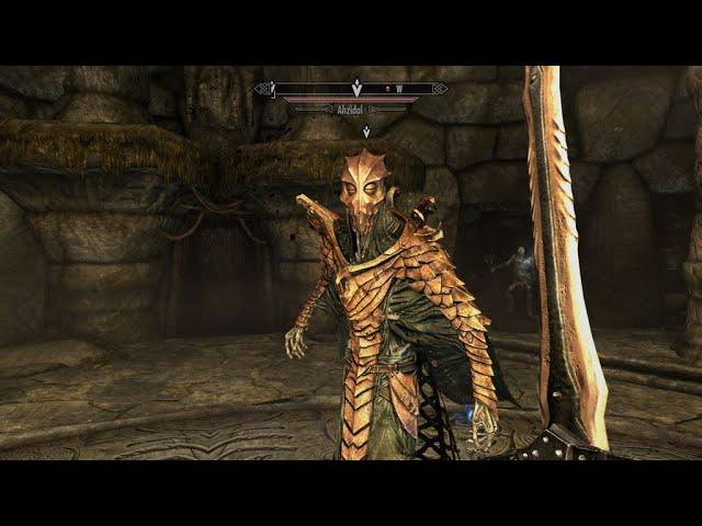 Skyrim Ahzidal Boss Fight - Armor Of Retribution - Helmet Of Vision - Hoarfrost - Black Book