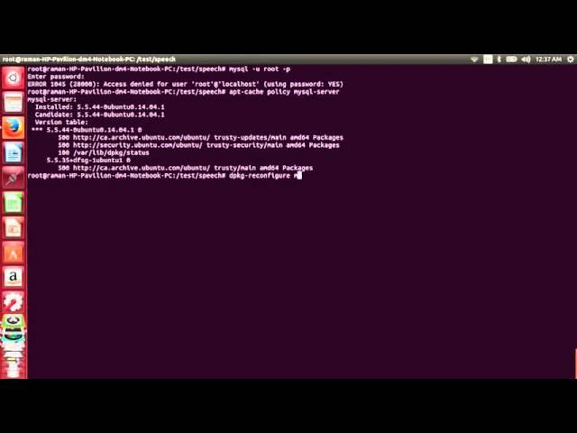 Reset Mysql password on Ubuntu