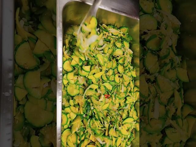 MENU 차조밥 청국장찌개 애호박볶음 김구이 배추김치 황도 #단체급식