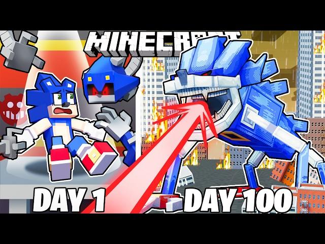 I Survived 100 Days as METAL SHIN SONIC in Minecraft!