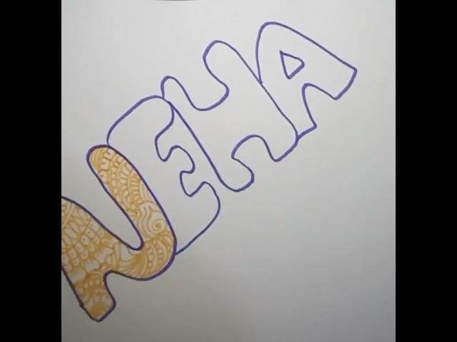 neha name#mandala art#colourful ##handart ##design #nameart