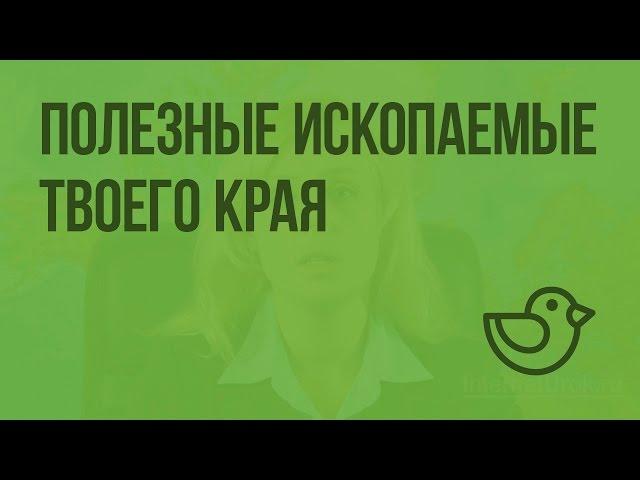 Полезные ископаемые твоего края. Видеоурок по окружающему миру 4  класс