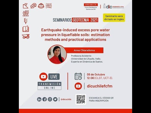 Seminario de Geotecnia "Earthquake-induced excess pore water pressure in liquefiable soils"