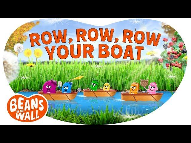 Row, Row, Row Your Boat | Kids Songs | Beans in the Wall