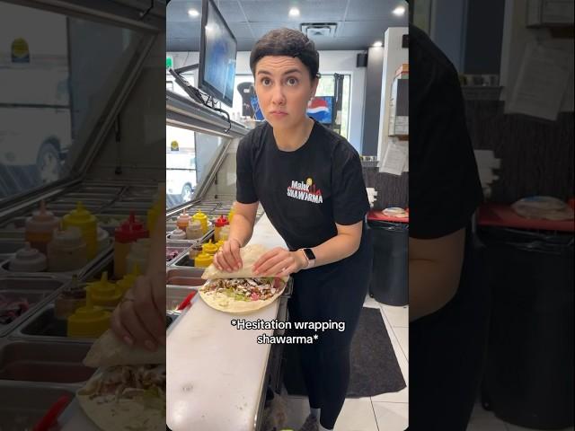 I haven’t put in my 10,000 hours. Shirley’s got her 10,000 hours. #kitchenstaff #shawarma #oakville