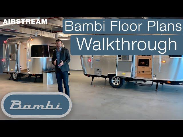 Airstream Bambi Floor Plans Walkthrough and Comparison (16RB, 19CB, 20FB, 22FB)