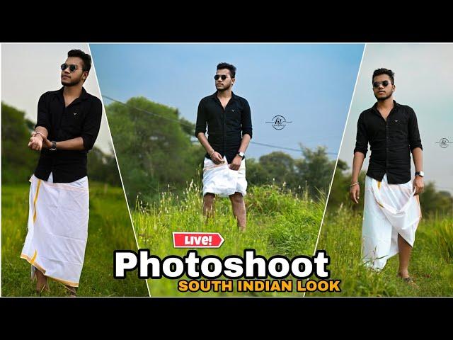 South Indian look photoshoot | Anna look | nikon z6ii | lungi poses | South Indian lungi poses | BTS