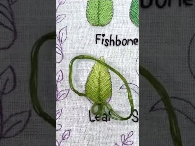 #leafembroidery #tutorial  #embroiderytutorial #beginnerembroidery #satinstitch #embroiderystitches