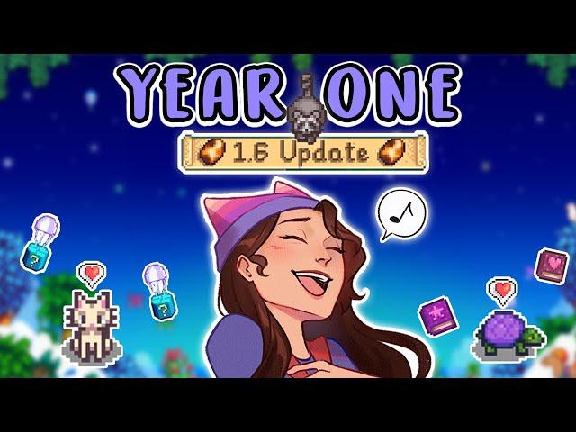 My FIRST YEAR in Stardew Valley 1.6!