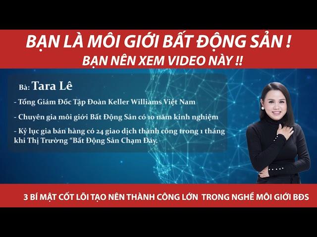 Hội thảo Bí Mật Triệu Phú Môi Giới Bất Động Sản