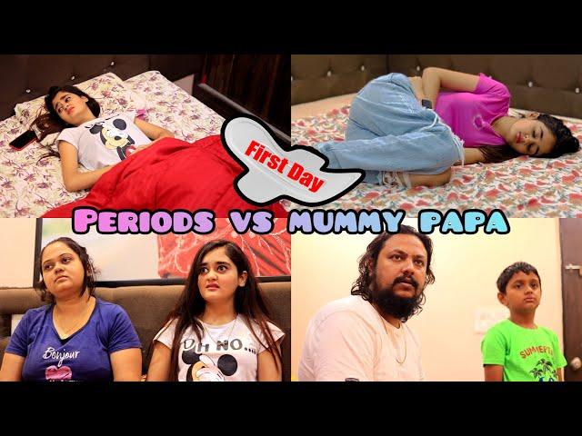 First Day of Periods Vs Mummy & Papa  Every Fathers storyPeriods are blessings | Bindass Kavya