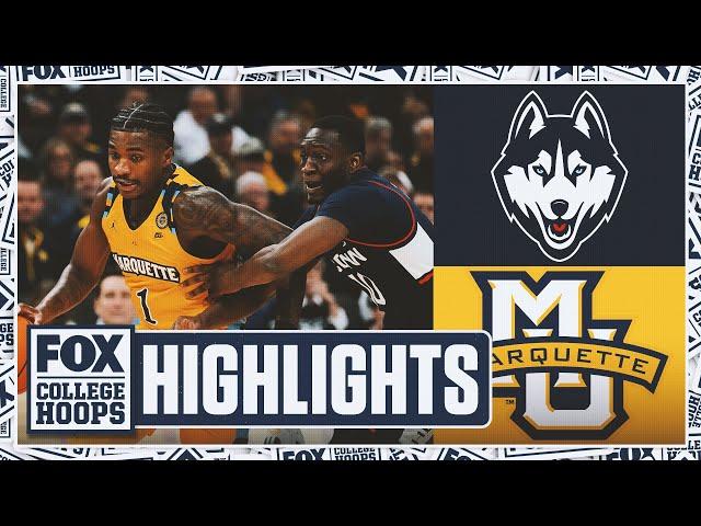 No. 25 UConn Huskies vs. No. 9 Marquette Golden Eagles Highlights | FOX College Hoops