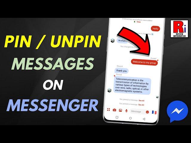 How to Pin / Unpin Any Message on Facebook Messenger