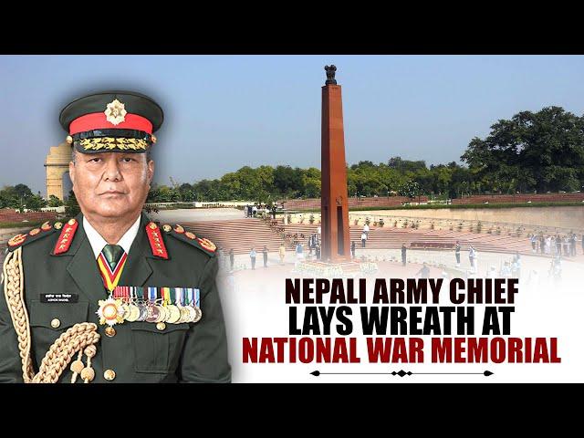 LIVE: Nepali Army chief General Ashokraj Sigdel on 4-day India visit | Wreath Laying | War Memorial