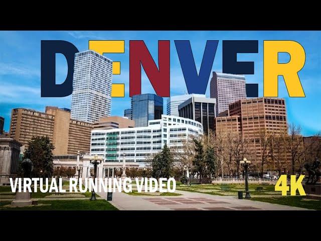 Explore Denver, Colorado: Virtual Run Through Scenic Trails & Downtown Streets | 4K Running Video