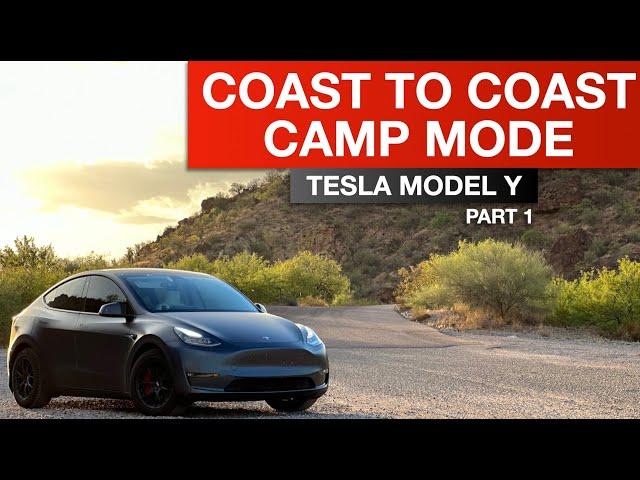 Tesla Model Y - Coast to Coast Camp Mode Road Trip 6,250 Miles Part 1