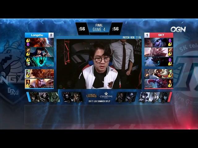 SKT Huni (Cho'gat) vs LZ Khan (Jayce) Game 4 Highlights | 2017 LCK Summer Finals